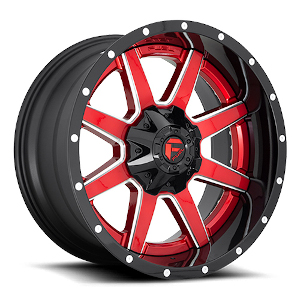 Fuel Maverick D250 Gloss Red W/ Milled Spokes