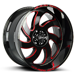 Off-Road Monster M07 Gloss Black Candy Red Milled