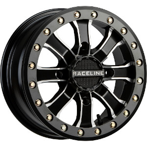 Raceline A71MB UTV Mamba Simulated Beadlock Black W Machined Lip