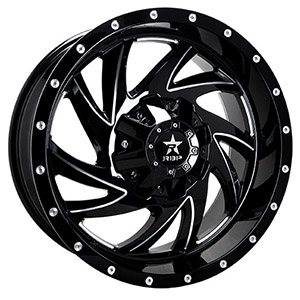 Rolling Big Power 66R HK-5 Gloss Black W/ Milled Spokes