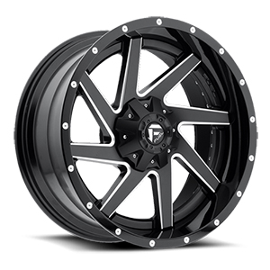 Fuel Renegade D265 Gloss Black W/ Milled Spokes