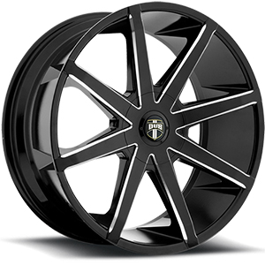 Dub Push S109 Gloss Black W/ Milled Spokes