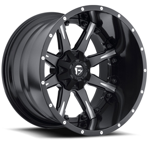 Fuel Nutz D251 Black W/ Milled Spokes