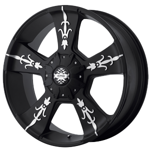 KMC KM668 Vandal Matte Black Machined