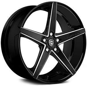 Lexani R-Four R04 Gloss Black W/ Milled Spokes