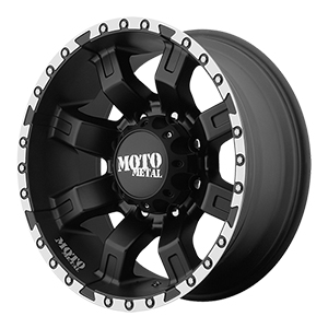 Moto Metal MO968 Satin Black W/ Machined Flange