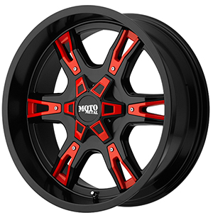 Moto Metal MO969 Satin Black W/ Red Accents