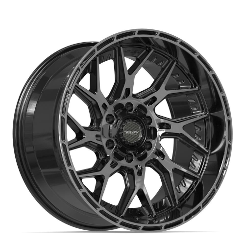 4Play 4pl28 Gloss Black W/ Brushed Face & Tinted Clear