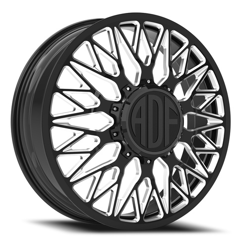 ADF Wheels Techno Mesh Dually Gloss Black/Machined - Part Number D303BM208226+144 ADF Wheels Techno Mesh Dually Gloss Black/Machined Photo
