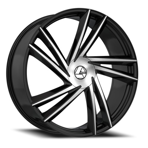 Azara AZA-529 Gloss Black Machined Photo