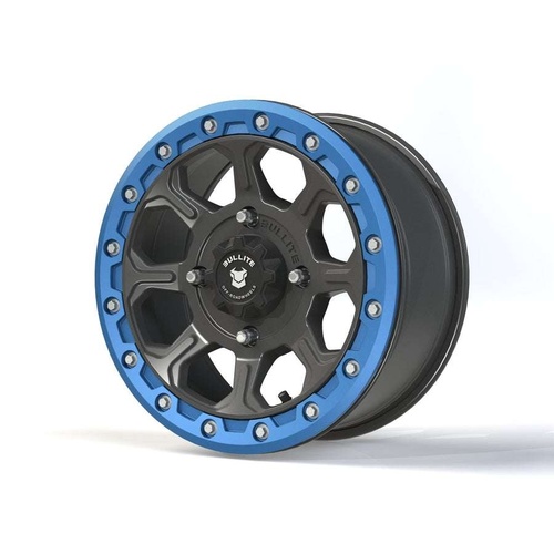 Bullite Bt-03 Gunmetal Gray W/ Sapphire Blue Beadlock - Part Number BT031507041561114 Bullite Bt-03 Gunmetal Gray W/ Sapphire Blue Beadlock Photo