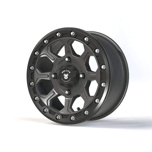 Bullite Bt-03 Gunmetal Gray W/ Satin Black Beadlock - Part Number BT031507041561112 Bullite Bt-03 Gunmetal Gray W/ Satin Black Beadlock Photo