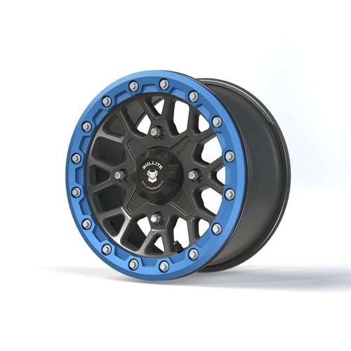 Bullite Bt-05 Gunmetal Gray W/ Sapphire Blue Beadlock - Part Number BT051407041371114 Bullite Bt-05 Gunmetal Gray W/ Sapphire Blue Beadlock Photo