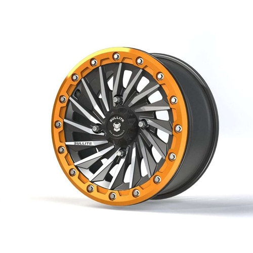 Bullite Bt-08 Gunmetal Gray W/ Aerospace Orange Beadlock - Part Number BT081507041561115 Bullite Bt-08 Gunmetal Gray W/ Aerospace Orange Beadlock Photo