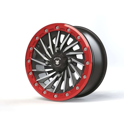 Bullite Bt-08 Satin Black W/ Bullite Red Beadlock - Part Number BT081407041561123 Bullite Bt-08 Satin Black W/ Bullite Red Beadlock Photo