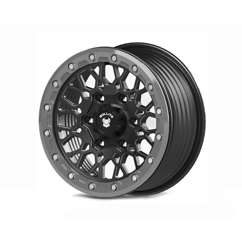 Bullite Pro-07 Satin Black W/ Gunmetal Gray Beadlock - Part Number BS071507061391221 Bullite Pro-07 Satin Black W/ Gunmetal Gray Beadlock Photo