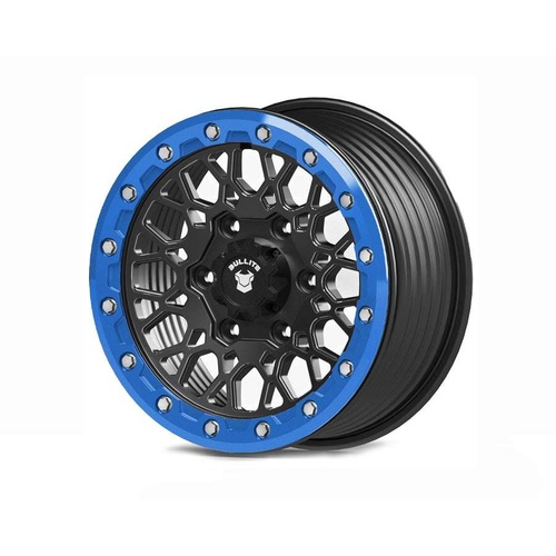 Bullite Pro-07 Satin Black W/ Sapphire Blue Beadlock - Part Number BS071507061392224 Bullite Pro-07 Satin Black W/ Sapphire Blue Beadlock Photo