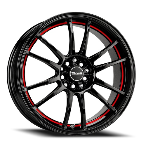 Drag Dr38 Gloss Black W/ Red Line Photo