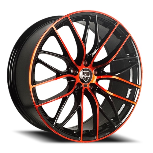 Elegance E010 GLOSS BLACK W/ CANDY RED FACE