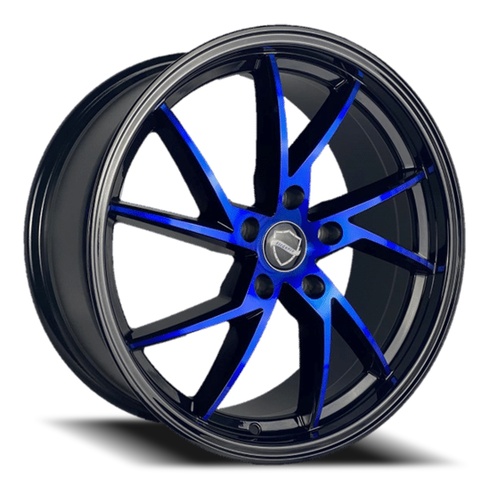 Elegance Sharp Gloss Black W/ Candy Blue Face Photo