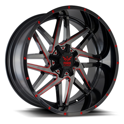 Force Off-Road Fo1 Red Milled - Part Number FO120126135/139.7-44R/M Force Off-Road Fo1 Red Milled Photo