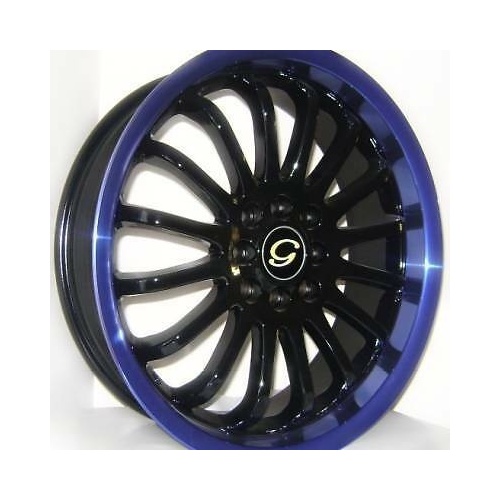 G-Line Alloys G601 Black W/ Blue Lip - Part Number 601187810011440BCBL G-Line Alloys G601 Black W/ Blue Lip Photo