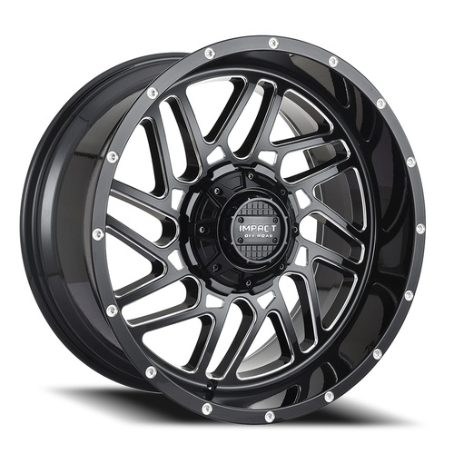 Impact Off-Road 808 Gloss Black Milled - Part Number 808GB-221266-44 Impact Off-Road 808 Gloss Black Milled Photo