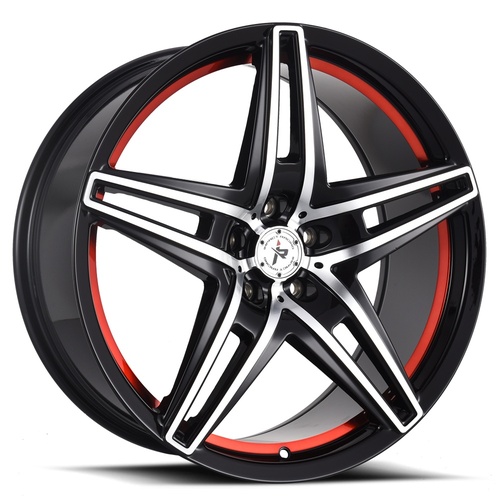 Impact 604 Gloss Black W/ Red Machined Face Photo