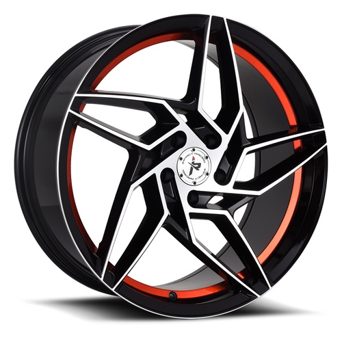 Impact 605 Gloss Black W/ Red Machined Face Photo