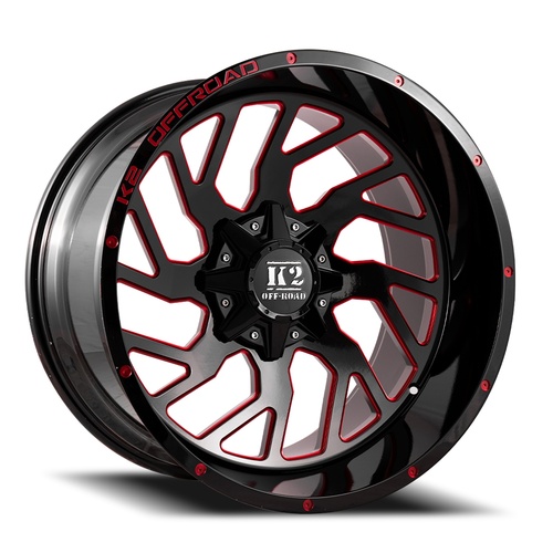 K2 Shockwave K12 Black W/ Red Milling - Part Number K122010655135-12RML K2 Shockwave K12 Black W/ Red Milling Photo