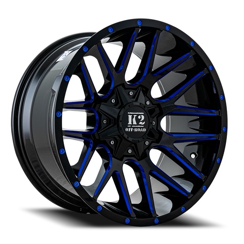 K2 Venom K18 Black W/ Blue Milling - Part Number K182010555127-12BML K2 Venom K18 Black W/ Blue Milling Photo