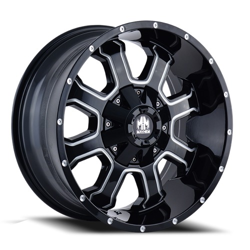 Mayhem Fierce 8103 Gloss Black W/ Milled Spokes - Part Number 8103-7970M Mayhem Fierce 8103 Gloss Black W/ Milled Spokes Photo