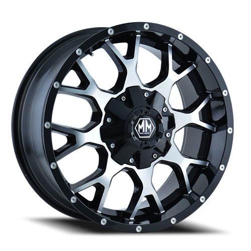 Mayhem Warrior 8015 Black W/ Machined Face - Part Number 8015-8981B18 Mayhem Warrior 8015 Black W/ Machined Face Photo