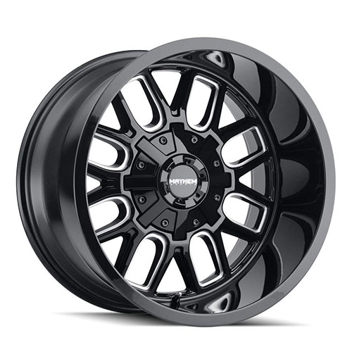 Mayhem Cogent 8107 Gloss Black W/ Milled Spokes - Part Number 8107-8976BM Mayhem Cogent 8107 Gloss Black W/ Milled Spokes Photo