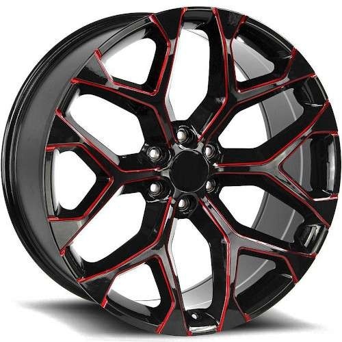 Replica 1 Rp09 Snowflake Black W/ Red Milling Photo