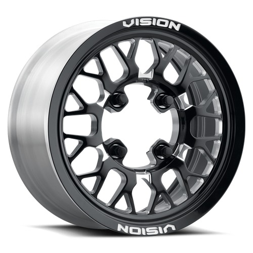 Vision Storm Utv 346 Gloss Black Milled Spoke Photo