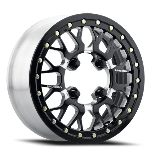 Vision Storm Utv 346 Gloss Black Milled Spoke Photo