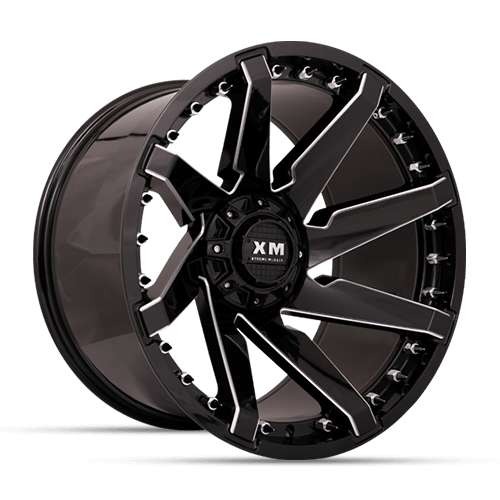 Xtreme Mudder Xm-301 Gloss Black Milled
