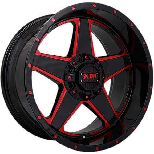 Xtreme Mudder XM315 Gloss Black Red Milled - Part Number XM315201261356139-4487.1GBRM Xtreme Mudder XM315 Gloss Black Red Milled Photo