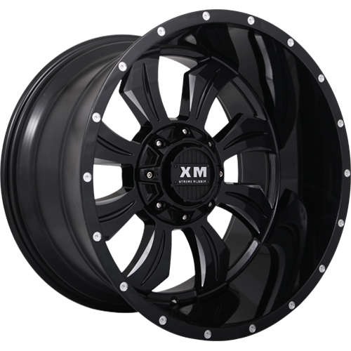 Xtreme Mudder XM323 Gloss Black Milled - Part Number XM323241451395150-76110GBMED Xtreme Mudder XM323 Gloss Black Milled Photo
