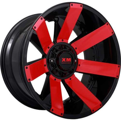 Xtreme Mudder Xm-326 Gloss Black W/ Red Direct Inserts