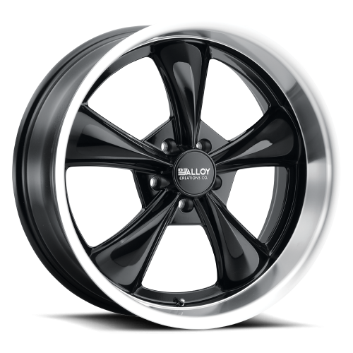 Alloy Creations Ac505 Gloss Black Machined Lip - Part Number 505AA-2085J0 Alloy Creations Ac505 Gloss Black Machined Lip Photo