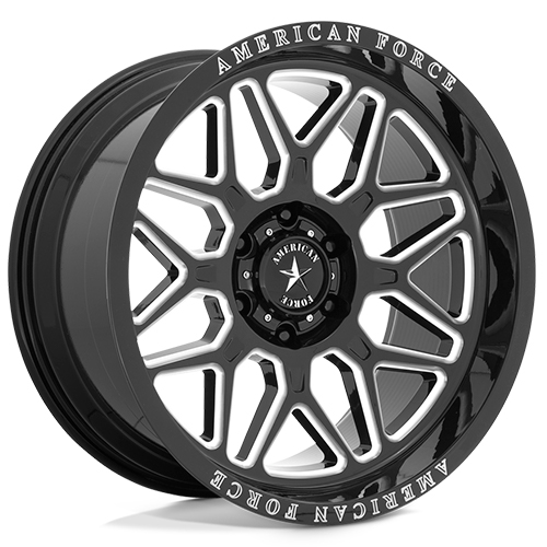 American Force AC001 Rush Gloss Black Milled - Part Number AC001BB20106318N American Force AC001 Rush Gloss Black Milled Photo