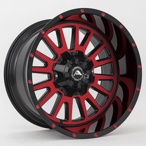 American Offroad A105 Gloss Black W/ Red Face - Part Number A10520A0xxx-24BMF-627Red American Offroad A105 Gloss Black W/ Red Face Photo