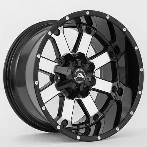 American Offroad A108 Gloss Black W/ Machined Face - Part Number A10820A0865-24BMF American Offroad A108 Gloss Black W/ Machined Face Photo