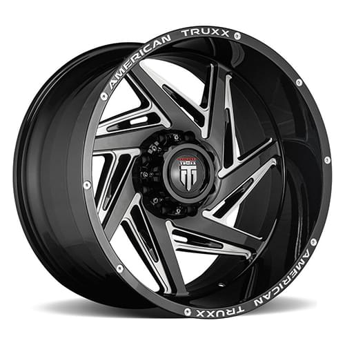 American Truxx Spiral AT1906 Matte Black W/ Milled Spokes - Part Number AT1906-241426M American Truxx Spiral AT1906 Matte Black W/ Milled Spokes Photo