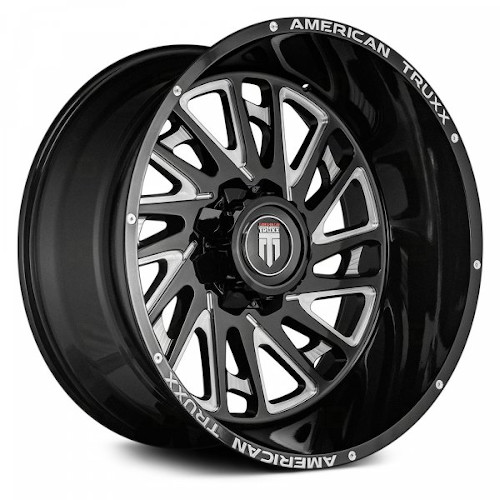 American Truxx Blade AT1905 Matte Black W/ Milled Spokes - Part Number AT1905-24481M-76 American Truxx Blade AT1905 Matte Black W/ Milled Spokes Photo