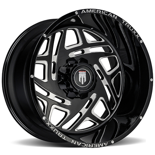 American Truxx Cosmos AT1904 Matte Black W/ Milled Spokes - Part Number AT1904-24450M-76 American Truxx Cosmos AT1904 Matte Black W/ Milled Spokes Photo