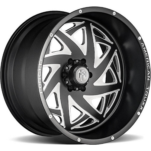 American Truxx Forged Kronos ATF1910 Matte Black W/ Milled Spokes - Part Number ATF1910-24481-76M American Truxx Forged Kronos ATF1910 Matte Black W/ Milled Spokes Photo
