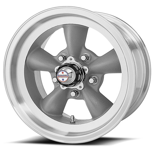 American Racing Torq Thrust D VN105 Gray W/ Machined Lip - Part Number VN1054661 American Racing Torq Thrust D VN105 Gray W/ Machined Lip Photo